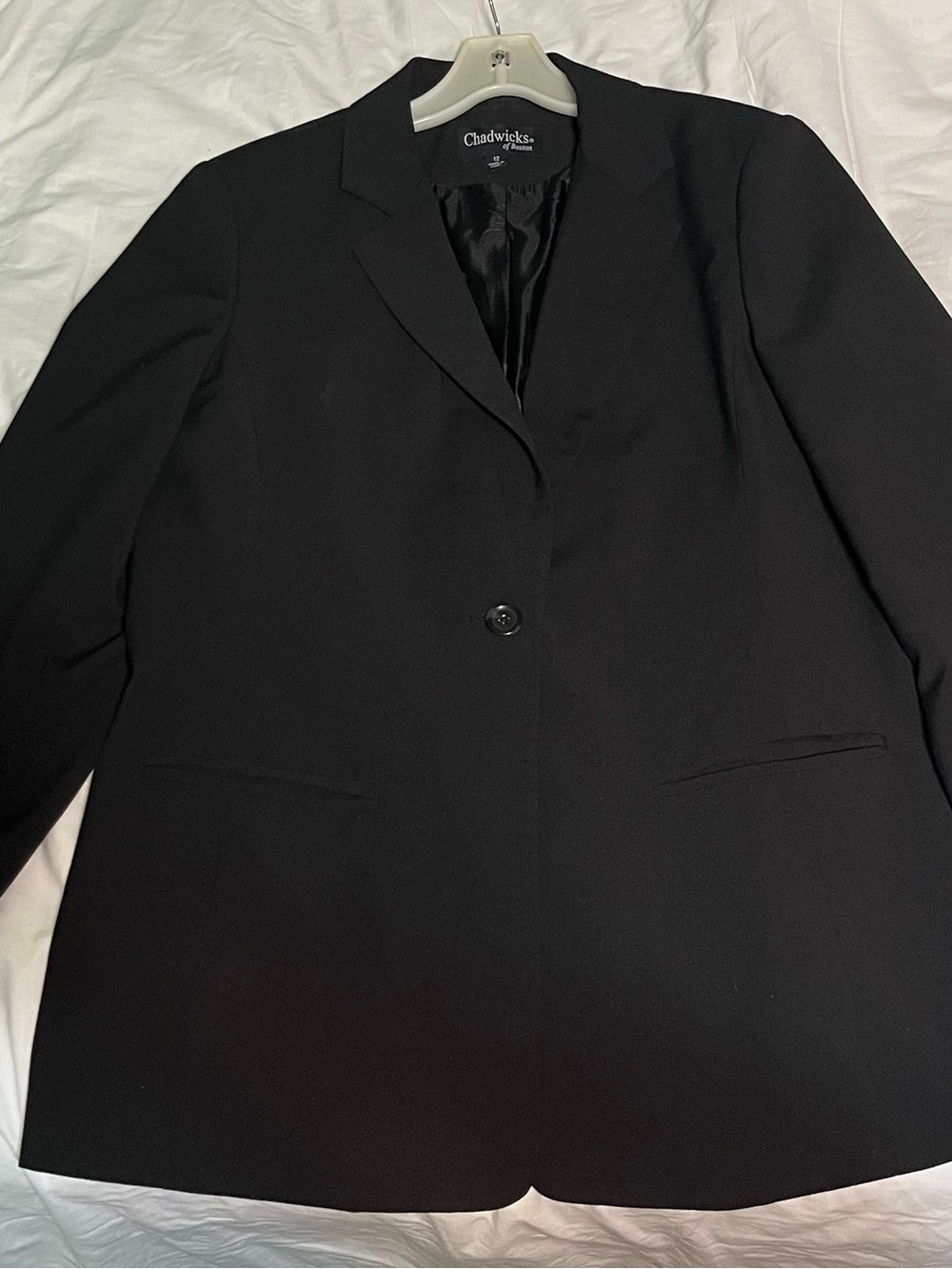 Chadwicks Black Single-Button Tailored Blazer